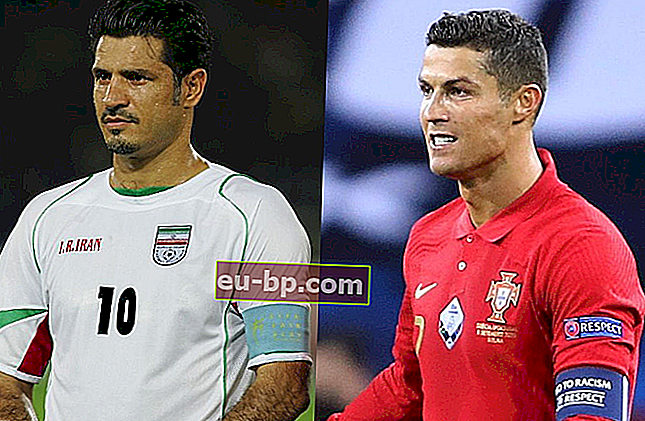 Cristiano Ronaldo adalah pemain pria kedua yang mencetak lebih dari 100 gol internasional setelah Ali Daei dari Iran (109)